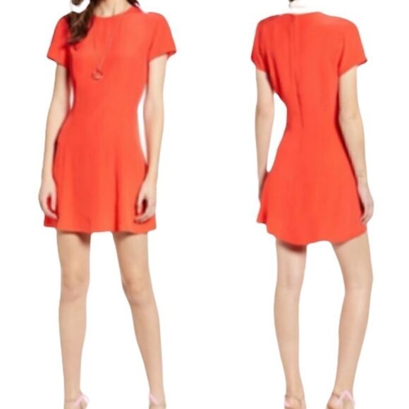 Something Navy Neon Coral Dress - Picture 3 of 16